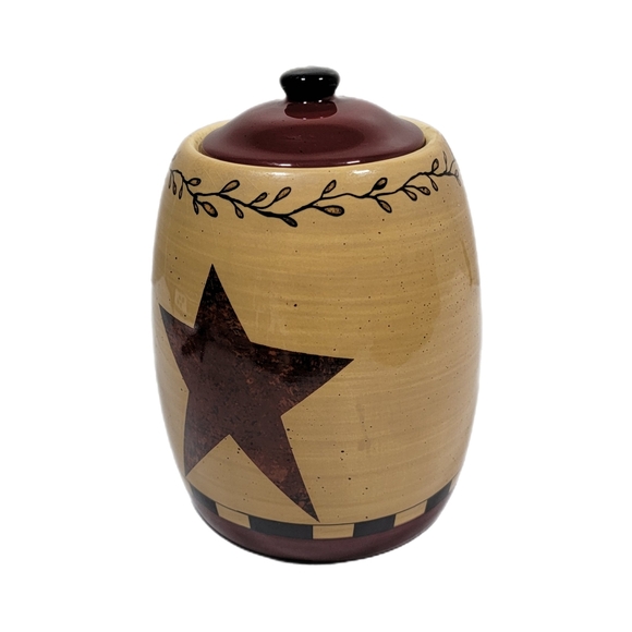 Heartfelt Kitchen Creations Vintage Folk Art Canister Rooster Star Americana - Picture 4 of 11